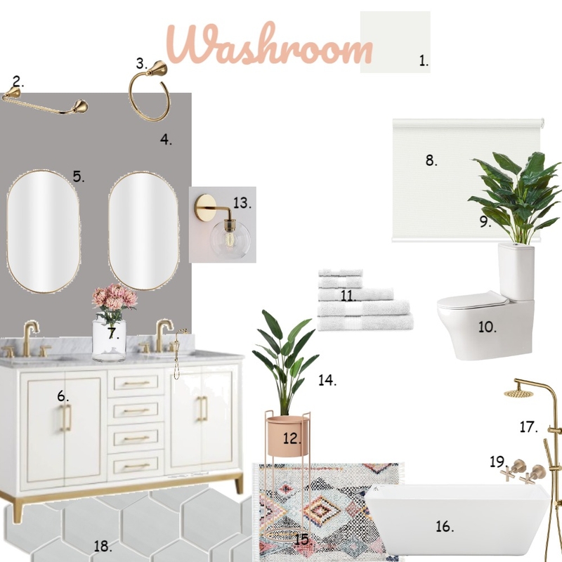 Washroom Mood Board by Yas33 on Style Sourcebook