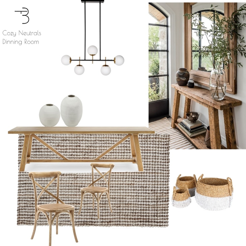 cozy neutrals dinning room Mood Board by Bakithi Thukwana on Style Sourcebook