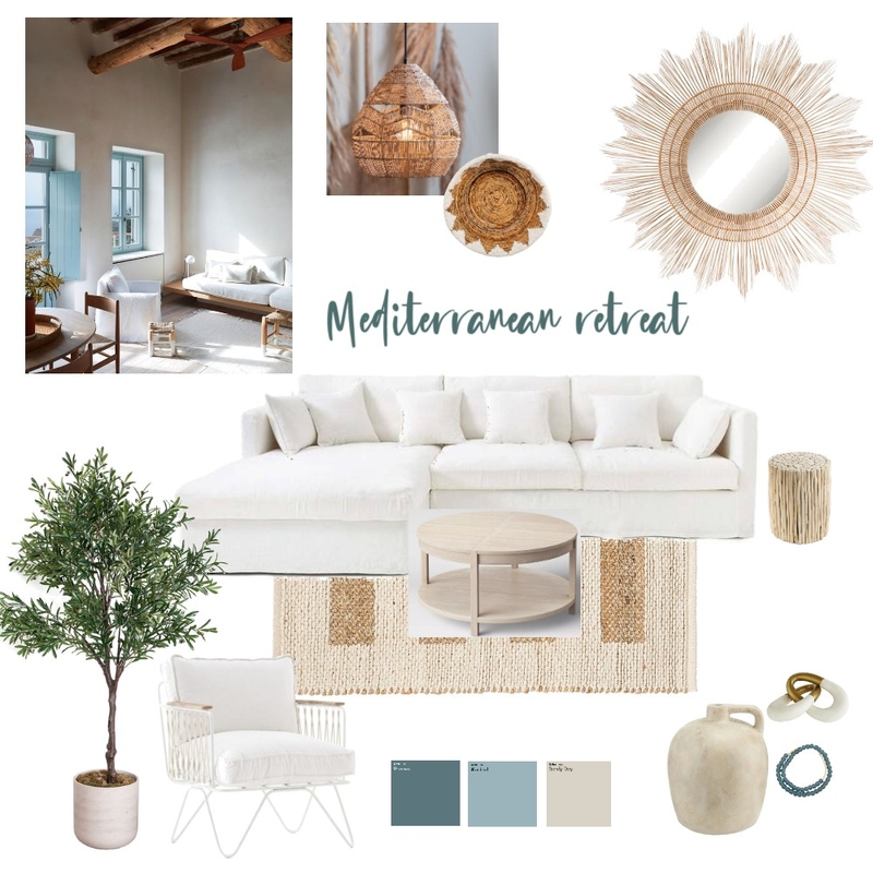 Mediterranean Retreat Mood Board by Dumont Design on Style Sourcebook