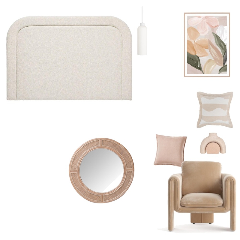 Soft pastel bedroom Mood Board by Thediydecorator on Style Sourcebook