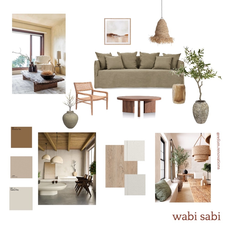 Wabi Sabi Mood Board by Reform.Renovations on Style Sourcebook