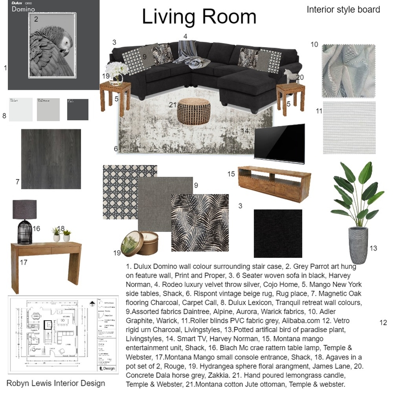 livingroom assignment 9 Mood Board by RobynLewisCourse on Style Sourcebook