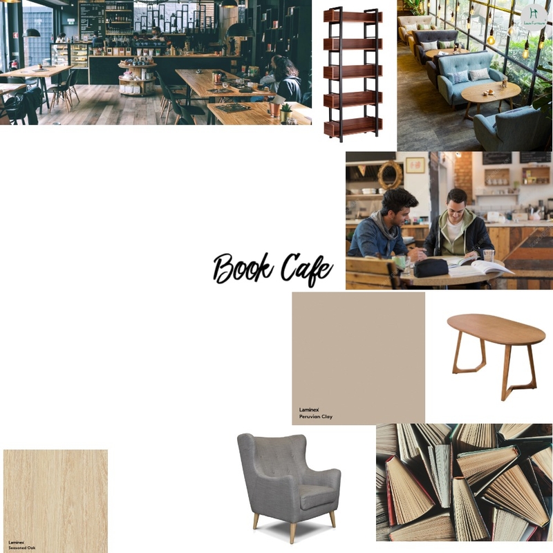 Book Cafe Mood Board by Clover on Style Sourcebook