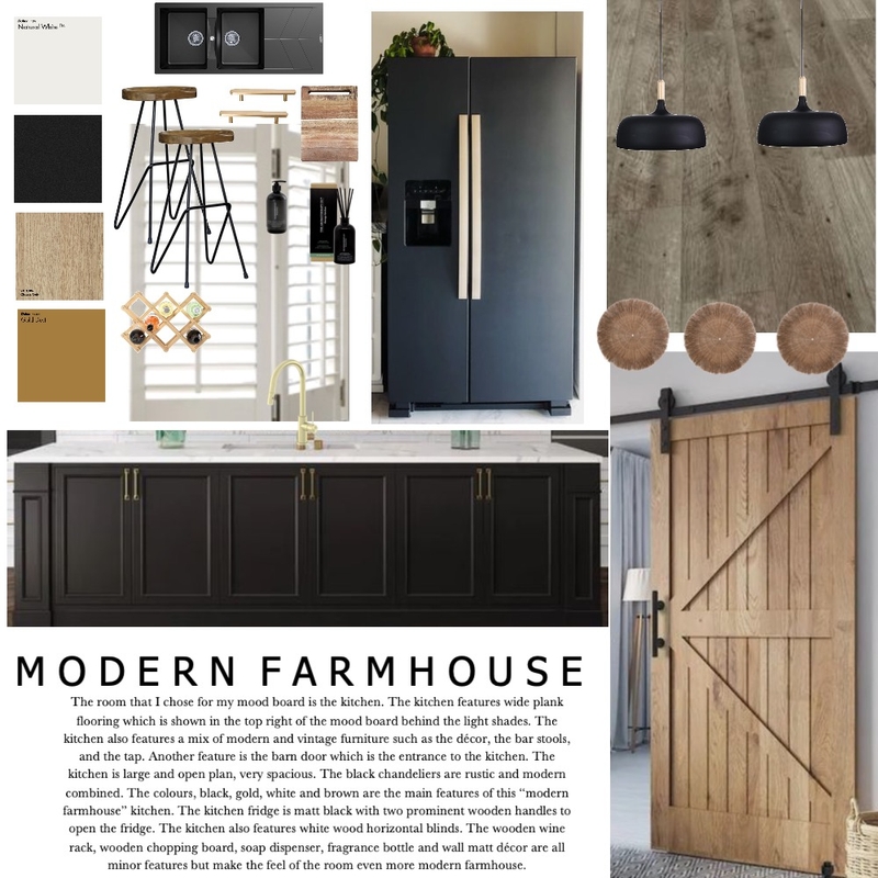 Kitchen Modern Farmhouse Final Mood Board by Courtshorn on Style Sourcebook