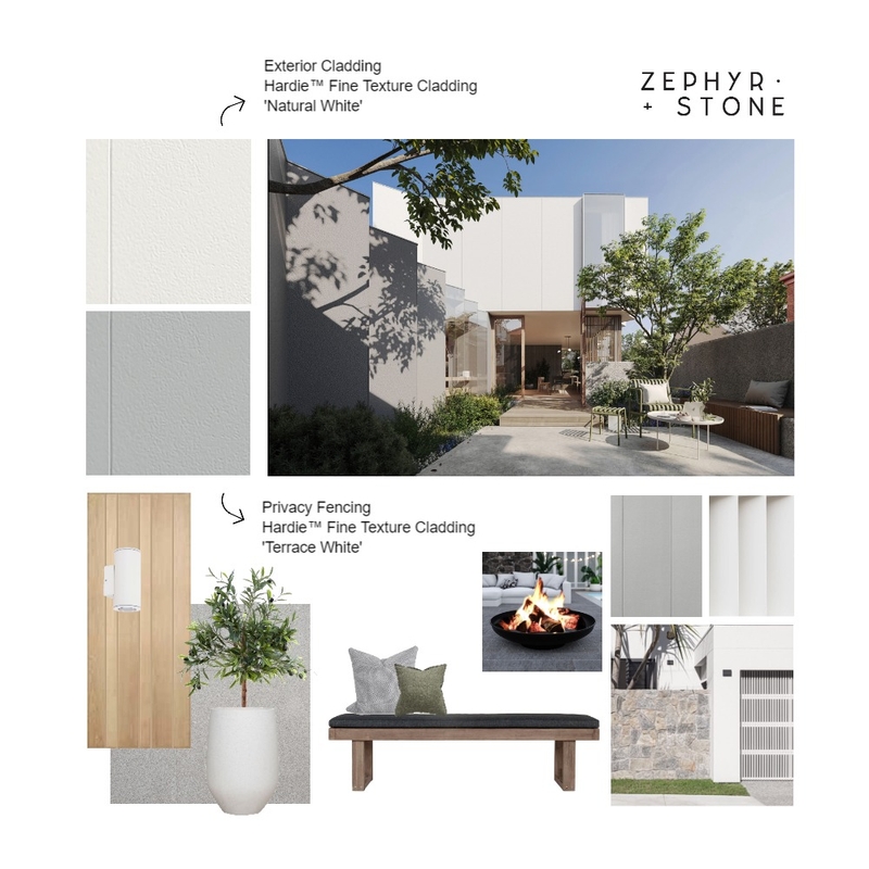 James Hardie Fine Cladding_ Mood Board by Zephyr + Stone on Style Sourcebook