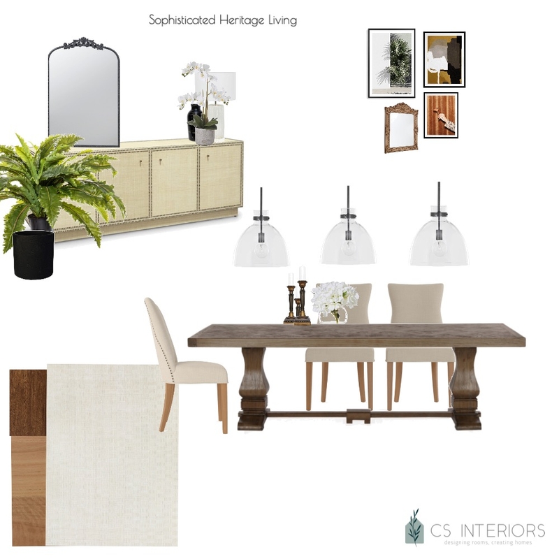 Sue Smyth Dining Room-Heritage Sophistication Mood Board by CSInteriors on Style Sourcebook