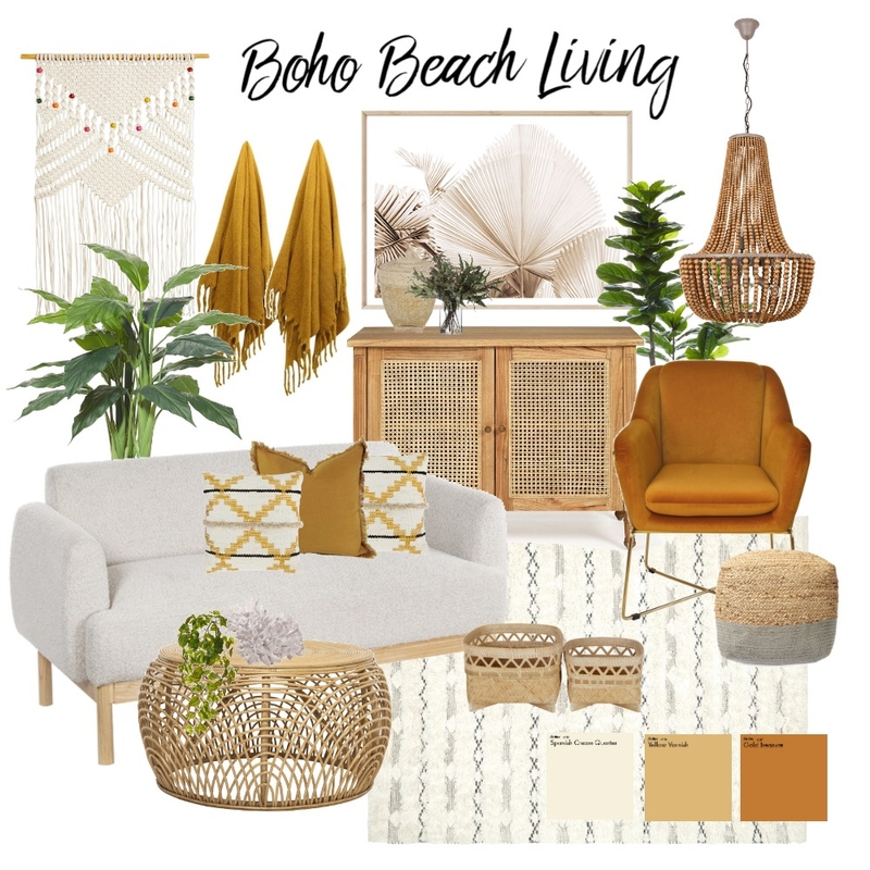 Boho Beach Living Mood Board by Styled By Lorraine Dowdeswell on Style Sourcebook