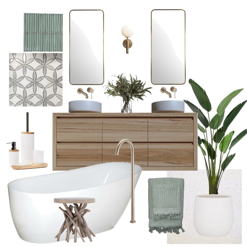 Sage Bathroom Mood Board by Kyra Smith on Style Sourcebook