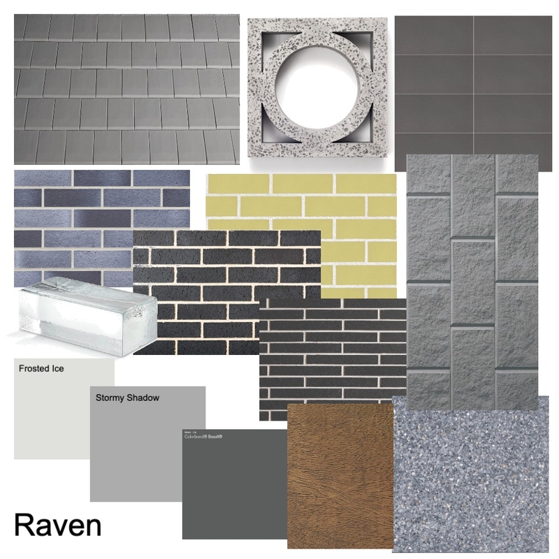 Raven Colour Palette Mood Board by Brickworks on Style Sourcebook