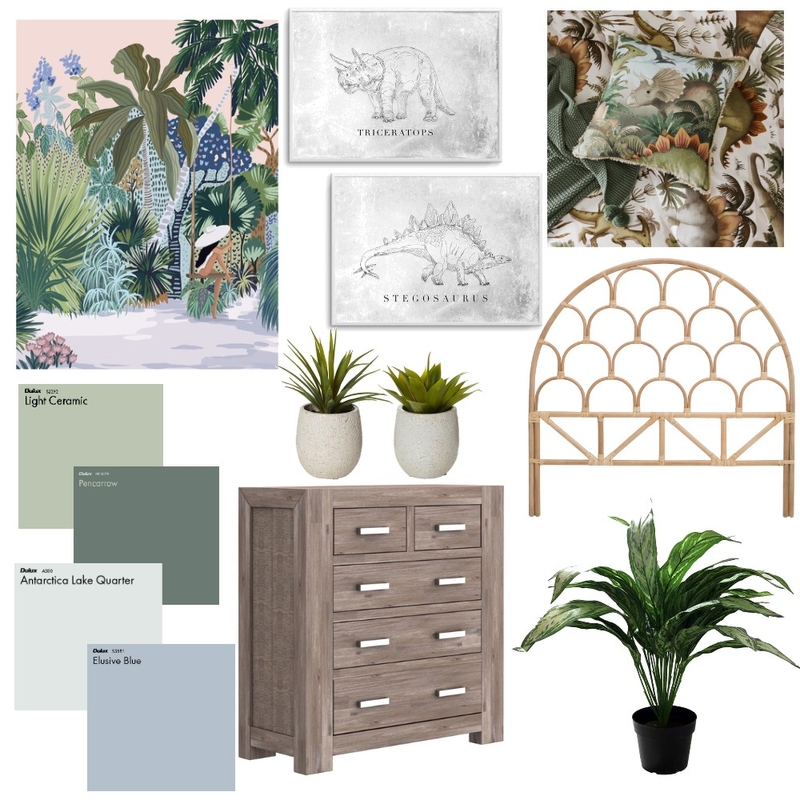 Dinosaur Hotel Room Mood Board by Elaina on Style Sourcebook