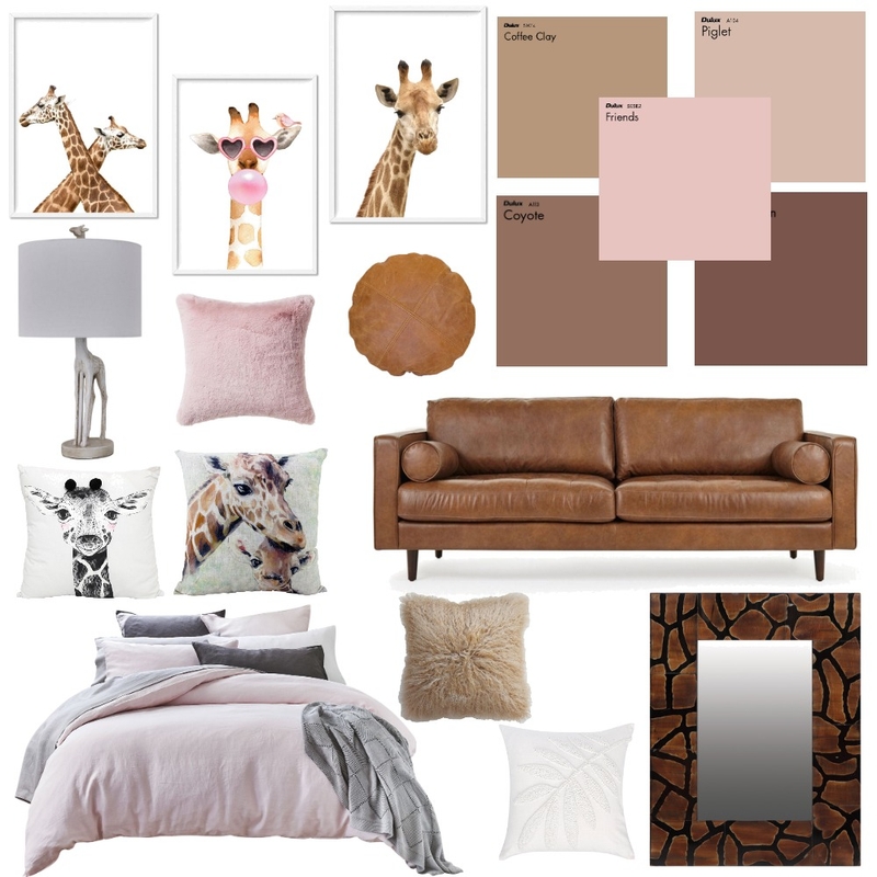 Giraffe Hotel Room Mood Board by Elaina on Style Sourcebook