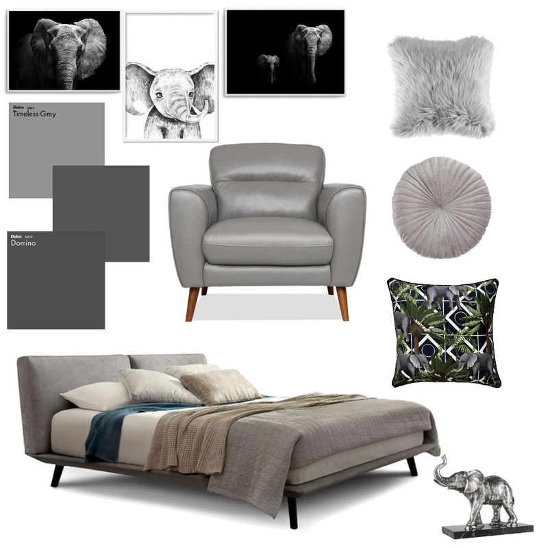 Elephant Hotel Room Mood Board by Elaina on Style Sourcebook