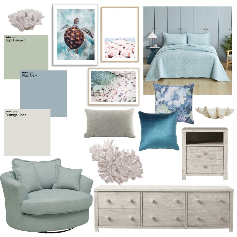 Ocean Bedroom Mood Board by Elaina on Style Sourcebook