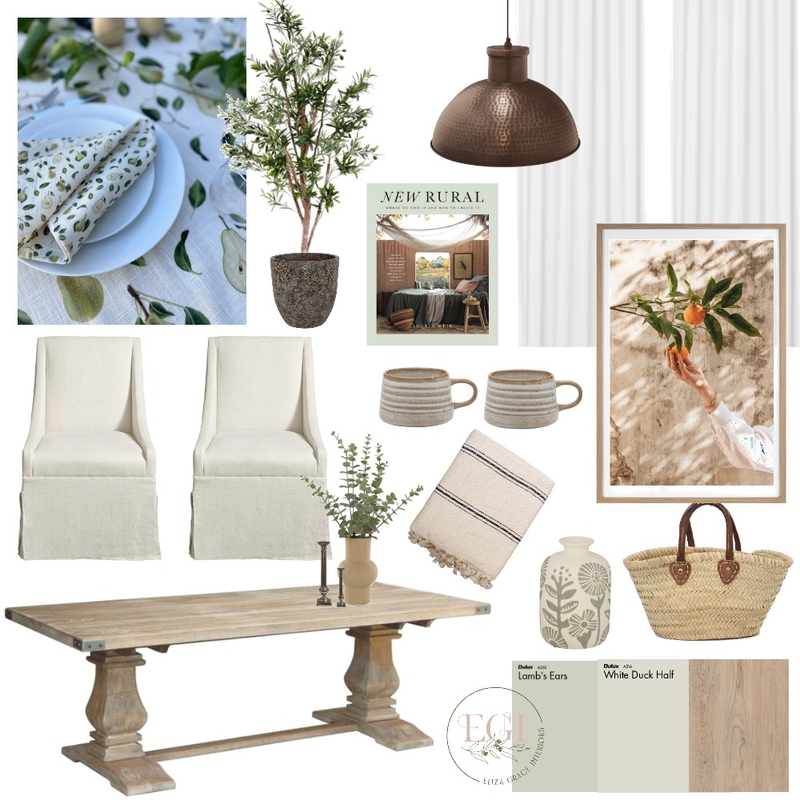 Autumn Dining Room Mood Board by Eliza Grace Interiors on Style Sourcebook