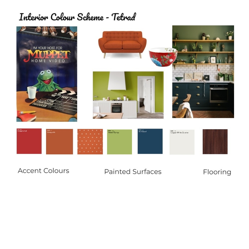 Mod 6 - Tetrad colour scheme v2 Mood Board by brittanysmithfroese on Style Sourcebook