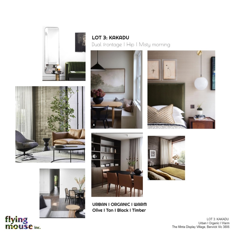 Lot 3: KAKADU I Urban I Olive I Tan Mood Board by Flyingmouse inc on Style Sourcebook