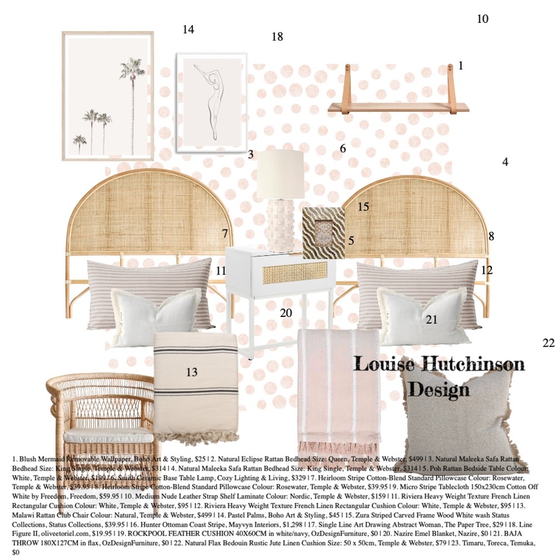 girls twin room Mood Board by LouiseHutchinson on Style Sourcebook