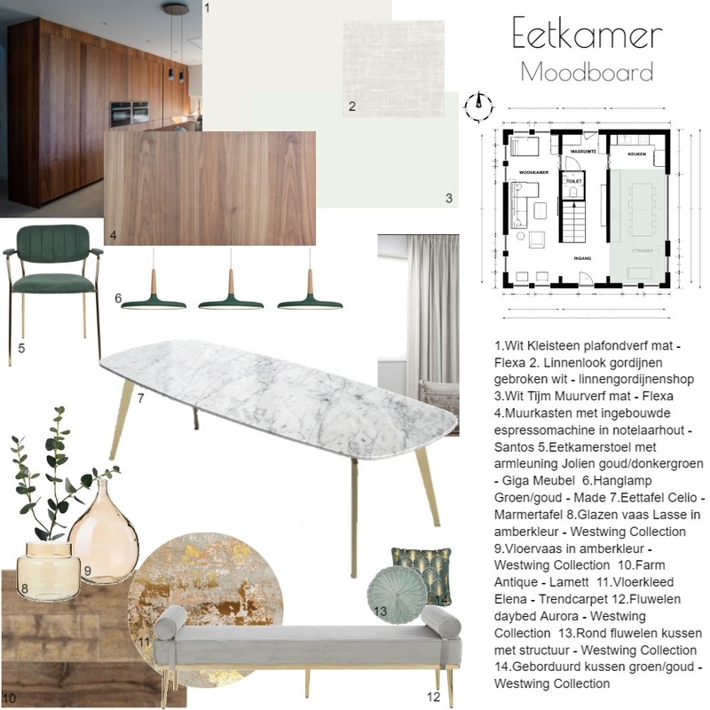 eetkamer Mood Board by Kristel on Style Sourcebook