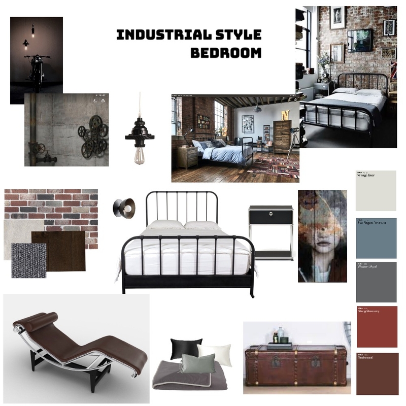 Lived in Industrial style bedroom Mood Board by veraspika on Style Sourcebook