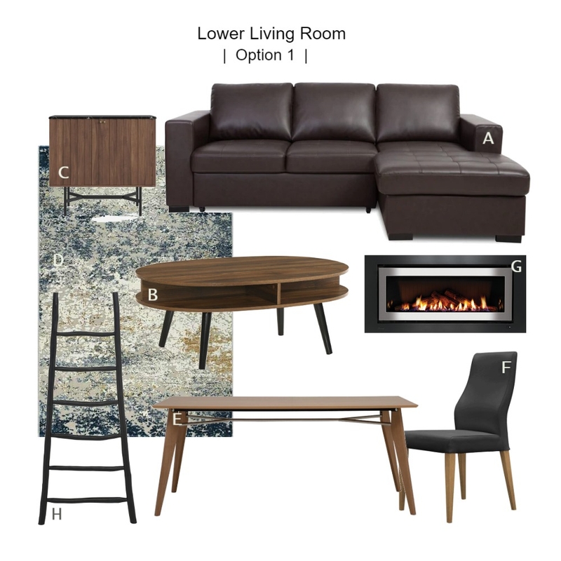 Lower Living Room Option 1 Mood Board by J|A Designs on Style Sourcebook