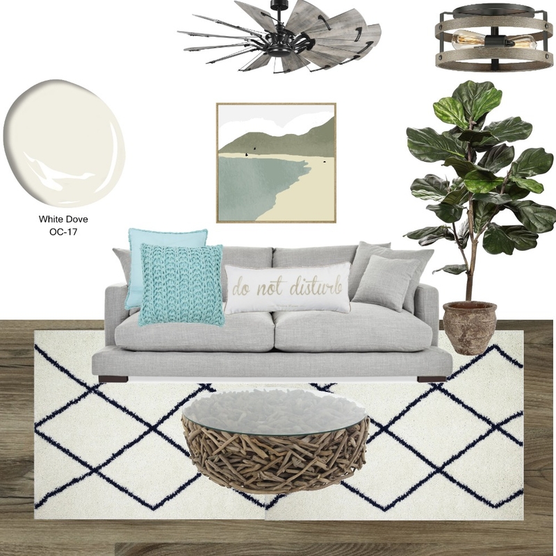 Lakehouse Living Room w/grey ceiling fan Mood Board by memphisbelletn on Style Sourcebook