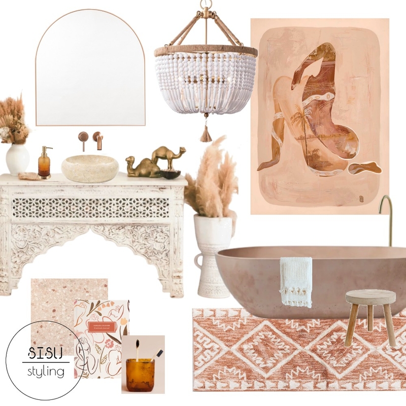 terracotta bathroom Mood Board by Sisu Styling on Style Sourcebook