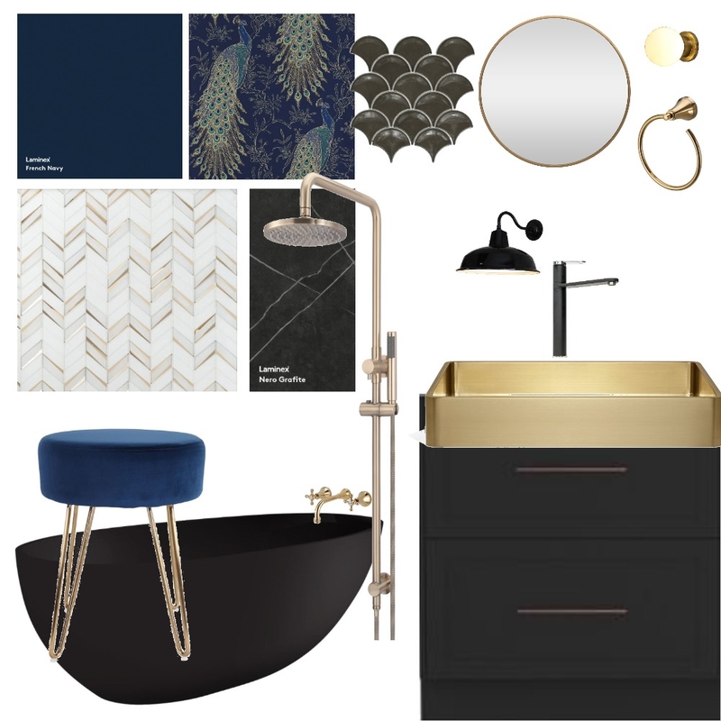 Art Deco Bathroom Mood Board by crtnyrffl on Style Sourcebook