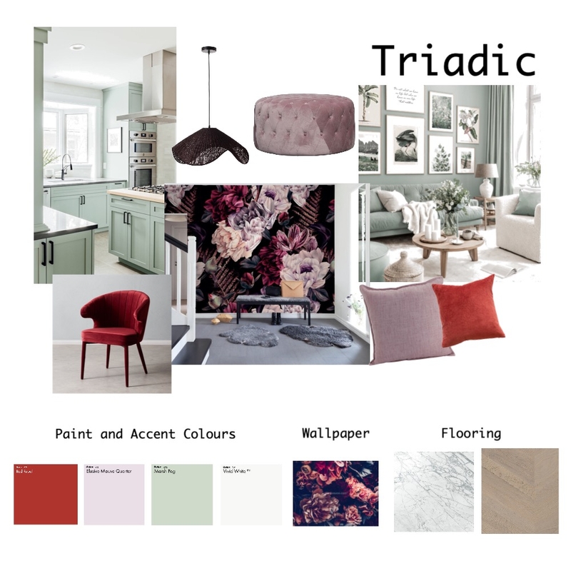 Triadic Colour Scheme Mood Board by Hailey on Style Sourcebook