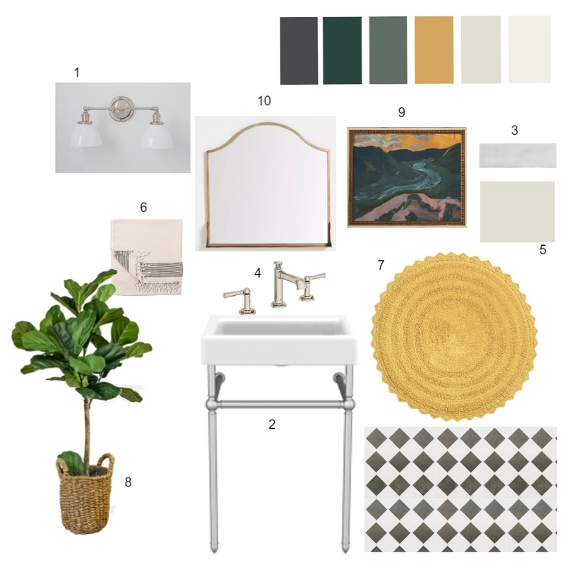 Module 9 Sample Board Wash Closet Mood Board by alexnihmey on Style Sourcebook