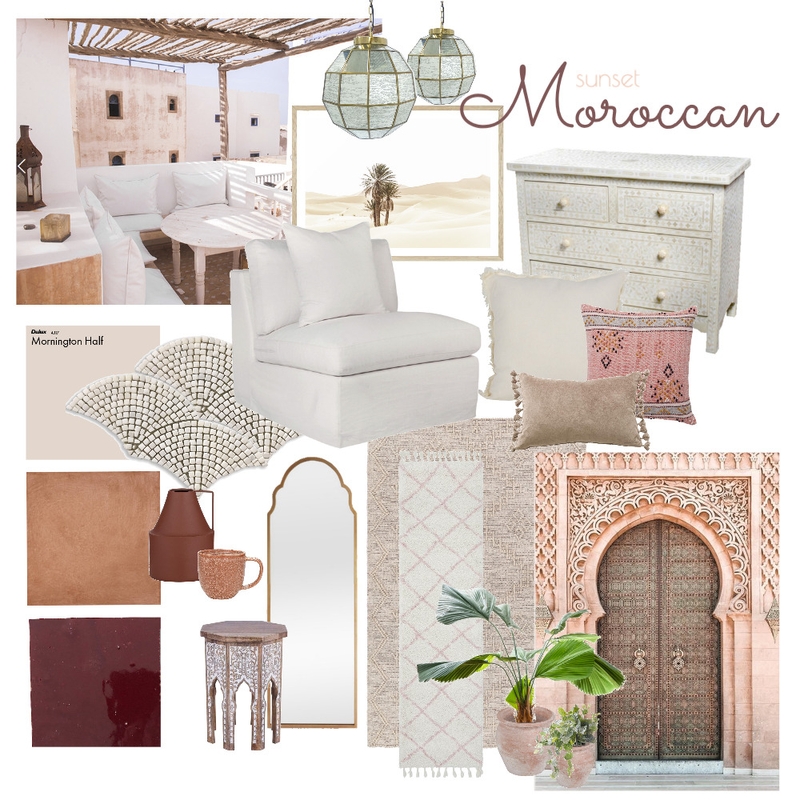 Moroccan Sunset Mood Board by TheBorrowedSpace on Style Sourcebook