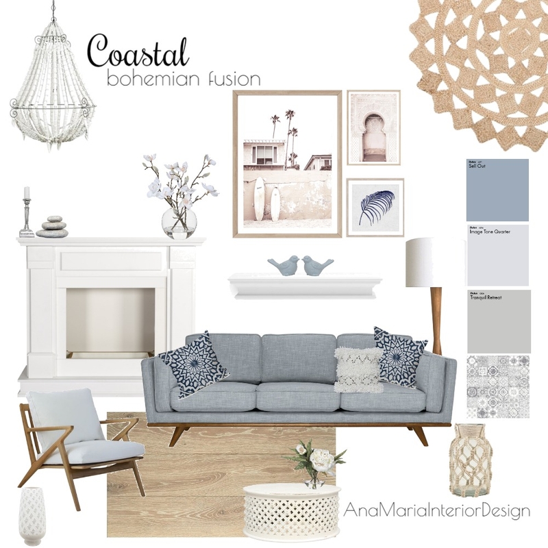 Contemporary Coastal Mood Board by Ana Maria Jurado on Style Sourcebook