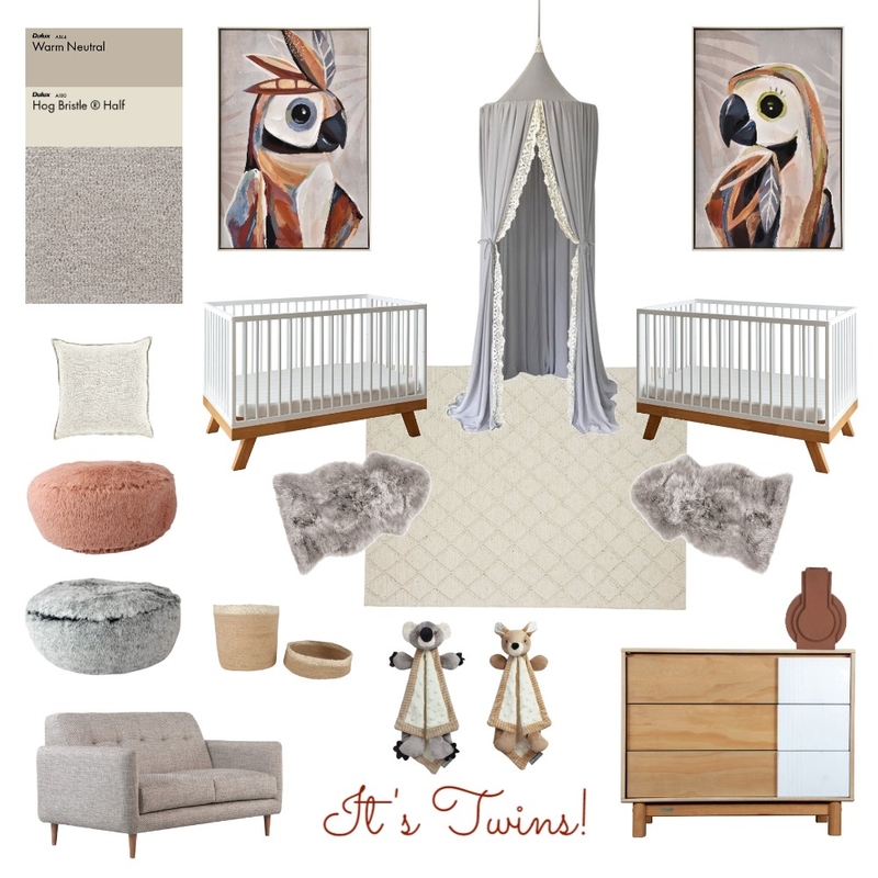 Twin Nursery Mood Board by vhatdesigns on Style Sourcebook