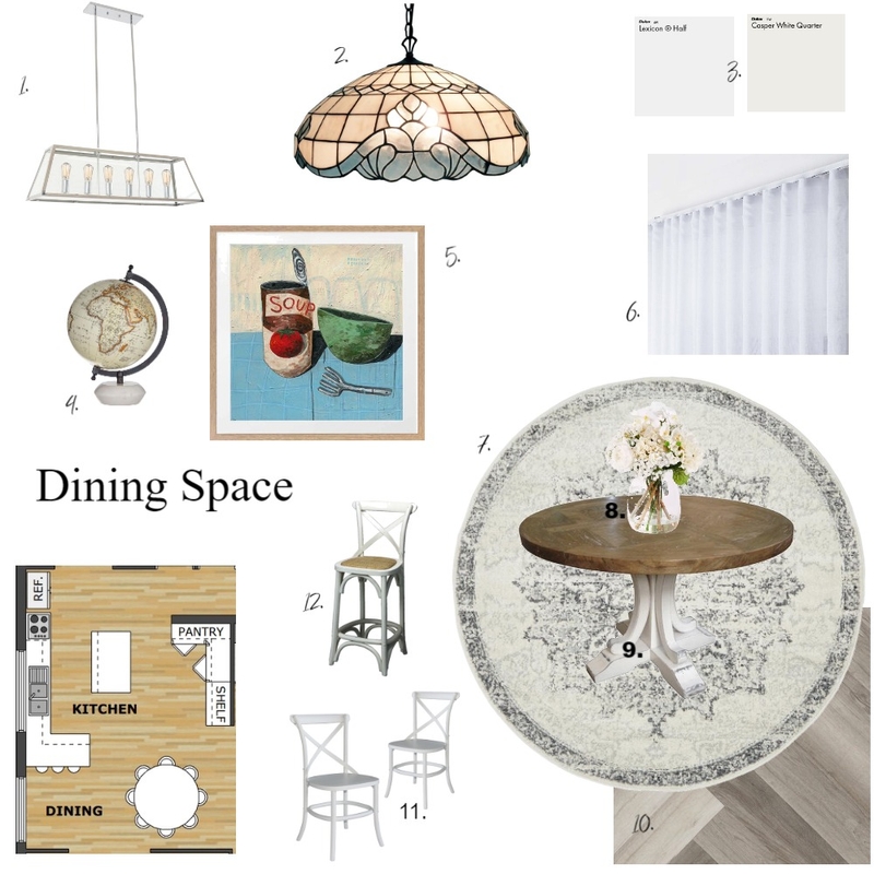 Hampton Style Dining Mood Board by Suzanne on Style Sourcebook