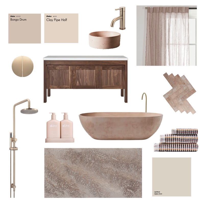 Tonal pink bathroom Mood Board by Airey Interiors on Style Sourcebook