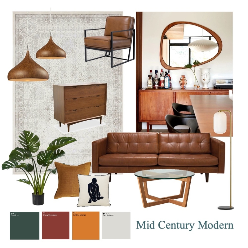 Mid Century Modern Mood Board by tesswatt on Style Sourcebook