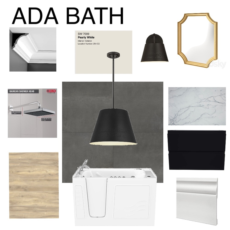 ADA BATH modern Mood Board by Mary Helen Uplifting Designs on Style Sourcebook