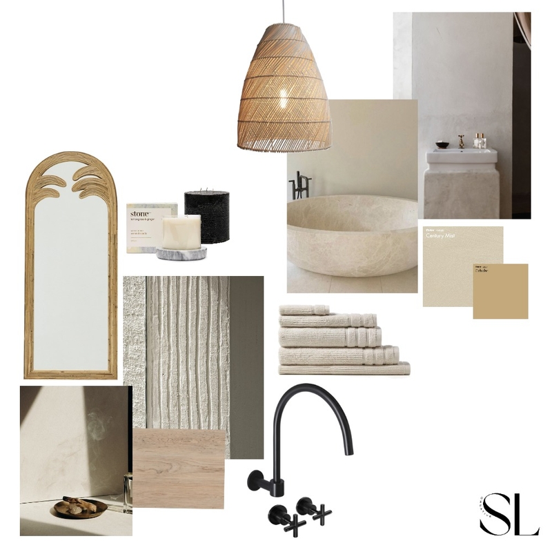 Modern Mediterranean Bathroom Goals Mood Board by Shannah Lea on Style Sourcebook