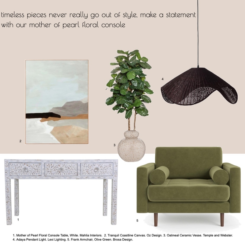 Mother of Pearl Console Mood Board by Jessicaretallack on Style Sourcebook