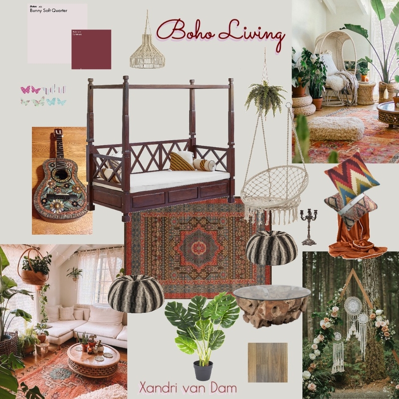 Boho Living Mood Board by Pixie on Style Sourcebook