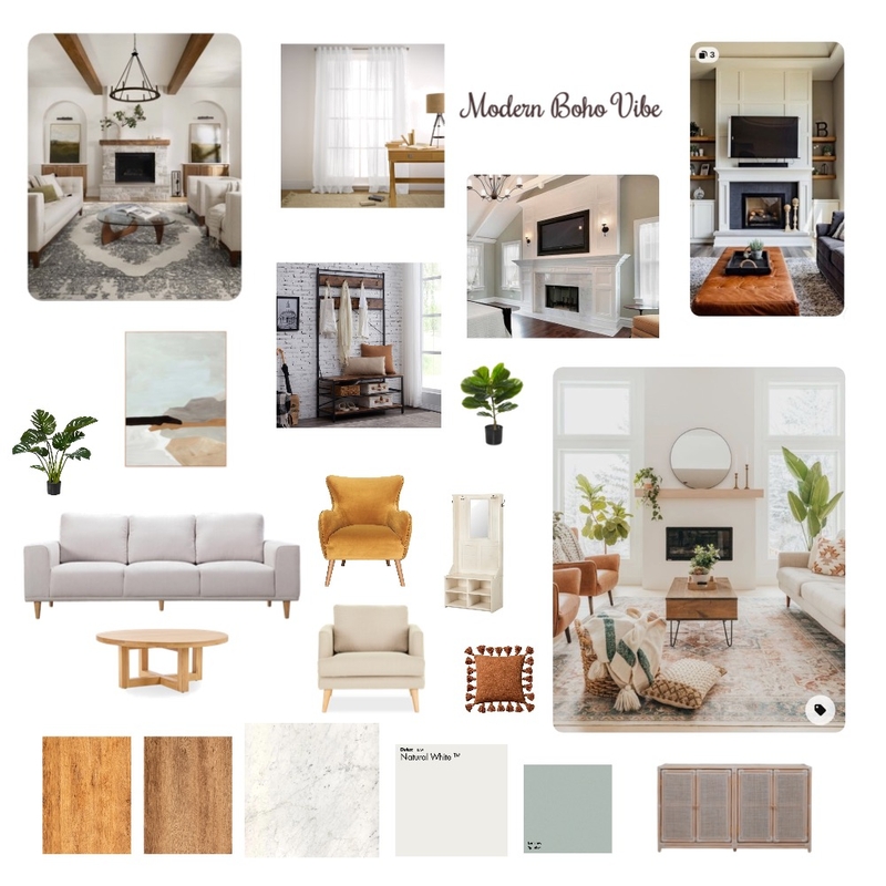 Modern Boho Vibe Mood Board by Tanya Hunt on Style Sourcebook