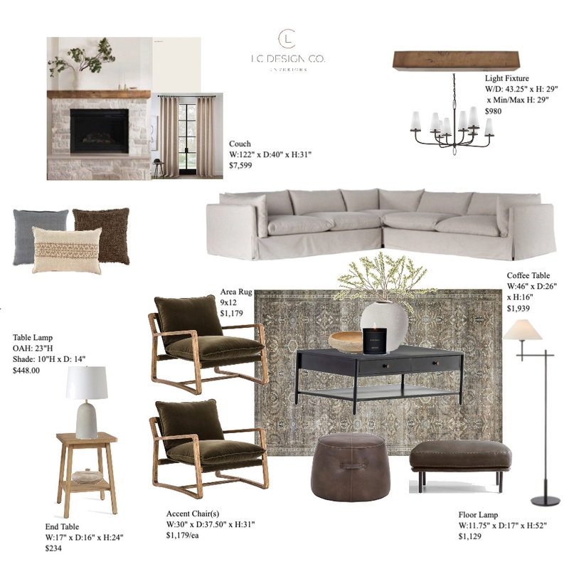 SteveNoelLivingRoom Mood Board by LC Design Co. on Style Sourcebook