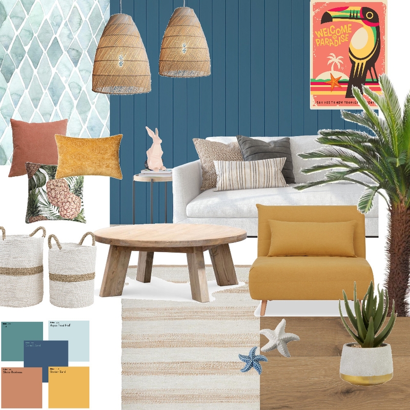 Coastal Boho Living room Mood Board by Jenny Blume design & feng shui on Style Sourcebook