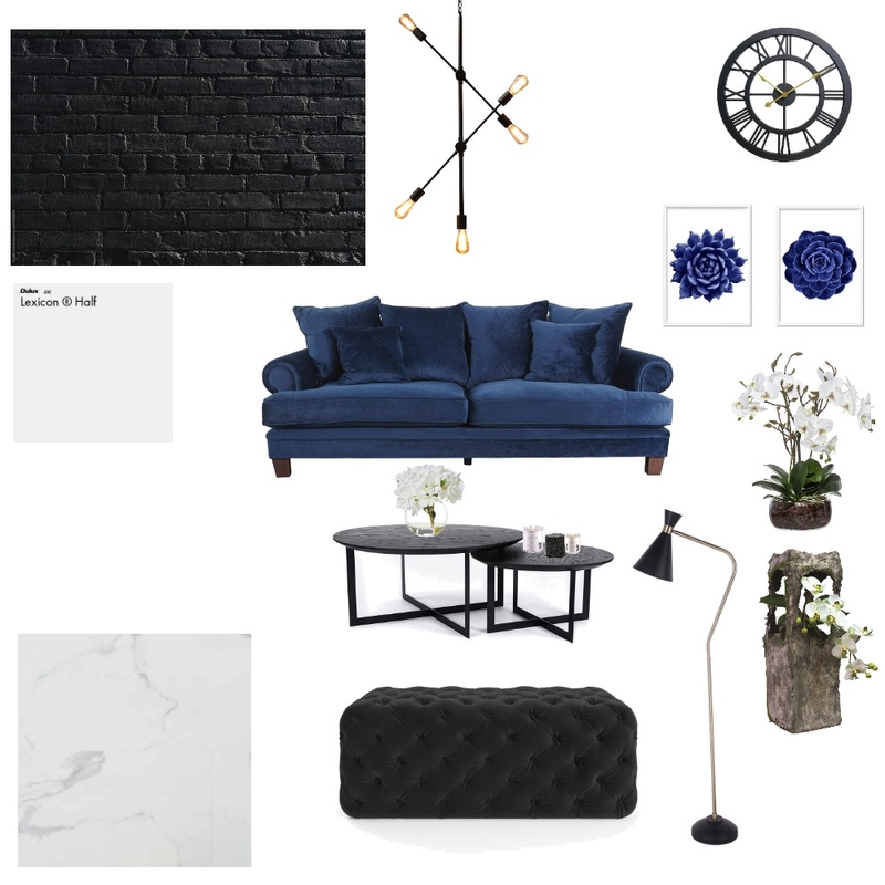 black n blue Mood Board by katerina gian on Style Sourcebook