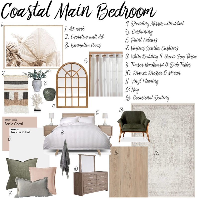 Home Staging & Styling - Coastal Main Bedroom Mood Board by mmonica on Style Sourcebook