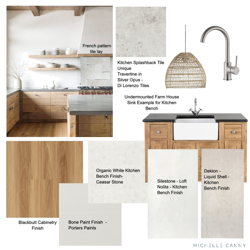 Draft Organic Kitchen Mood Board - Hayley Mood Board by Michelle Canny Interiors on Style Sourcebook