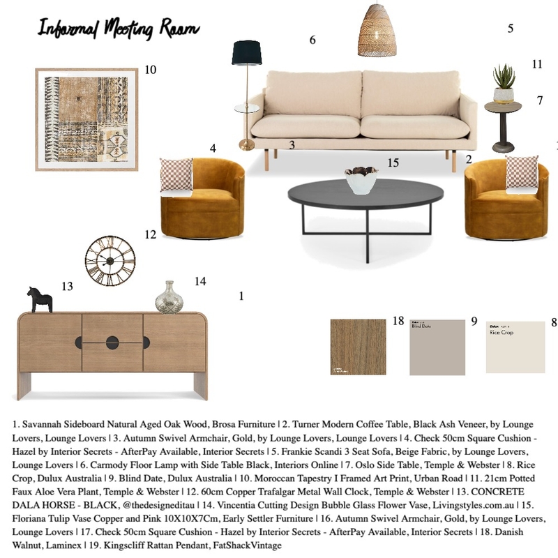 Informal meeting room Mood Board by kellyengst on Style Sourcebook