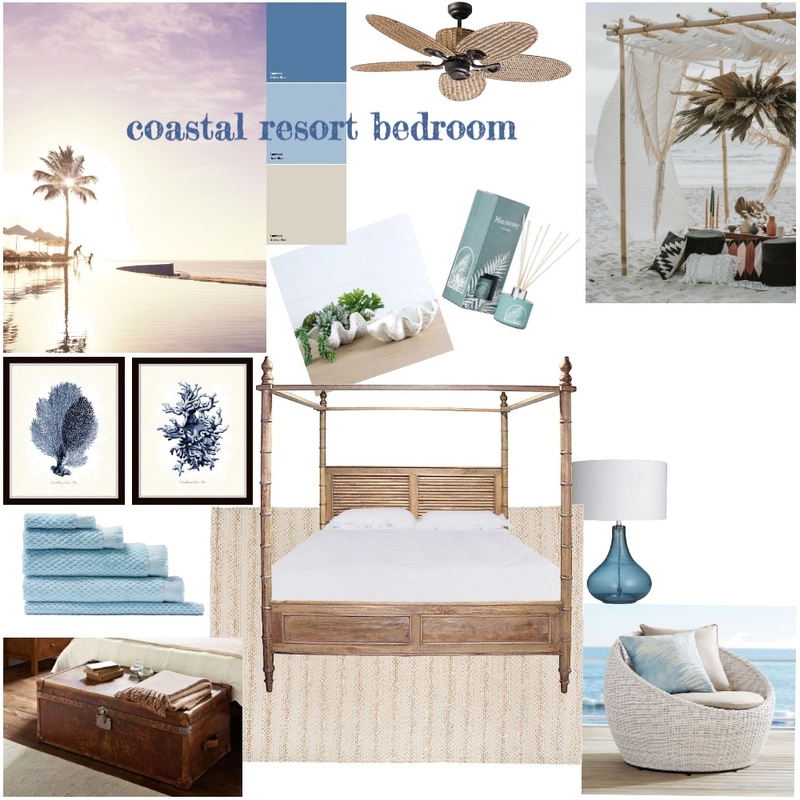 coastal resort style bedrrom Mood Board by sophiasun on Style Sourcebook