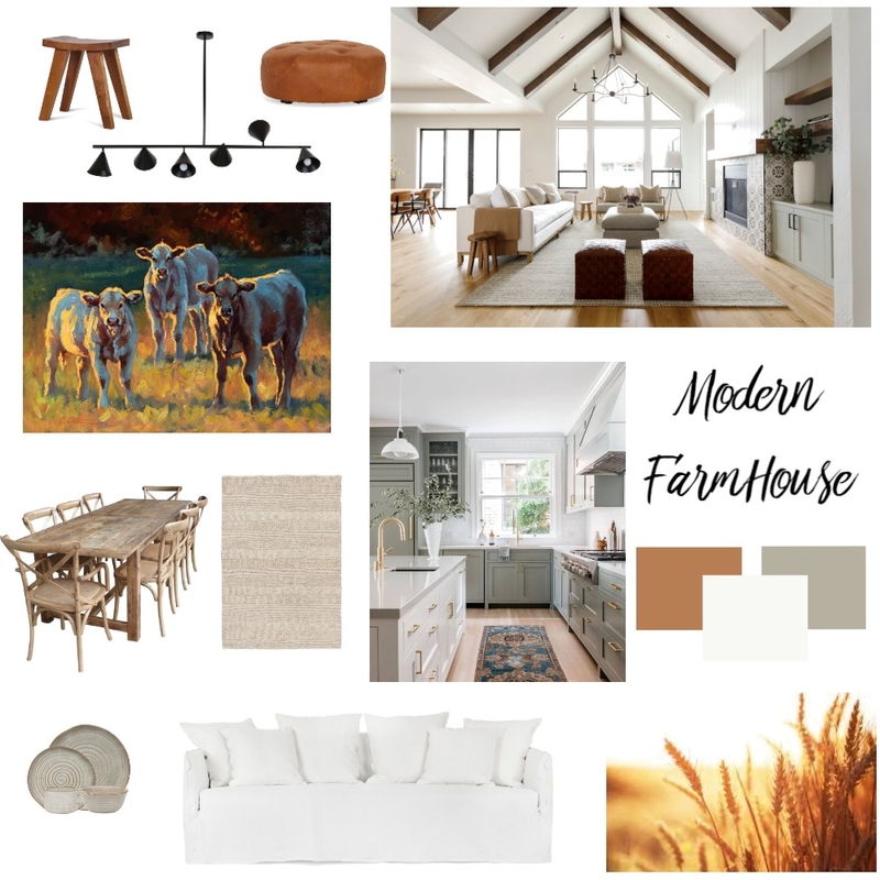 Modern Farmhouse - Module 3 Mood Board by DI.GODLEWSKI on Style Sourcebook