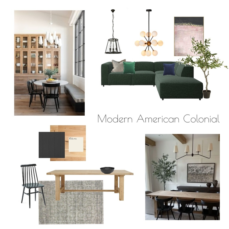 Modern American Colonial Mood Board by rshorsfall@gmail.com on Style Sourcebook