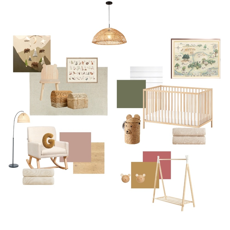 Module 10 Baby Room Sample Board Mood Board by jennamatys on Style Sourcebook